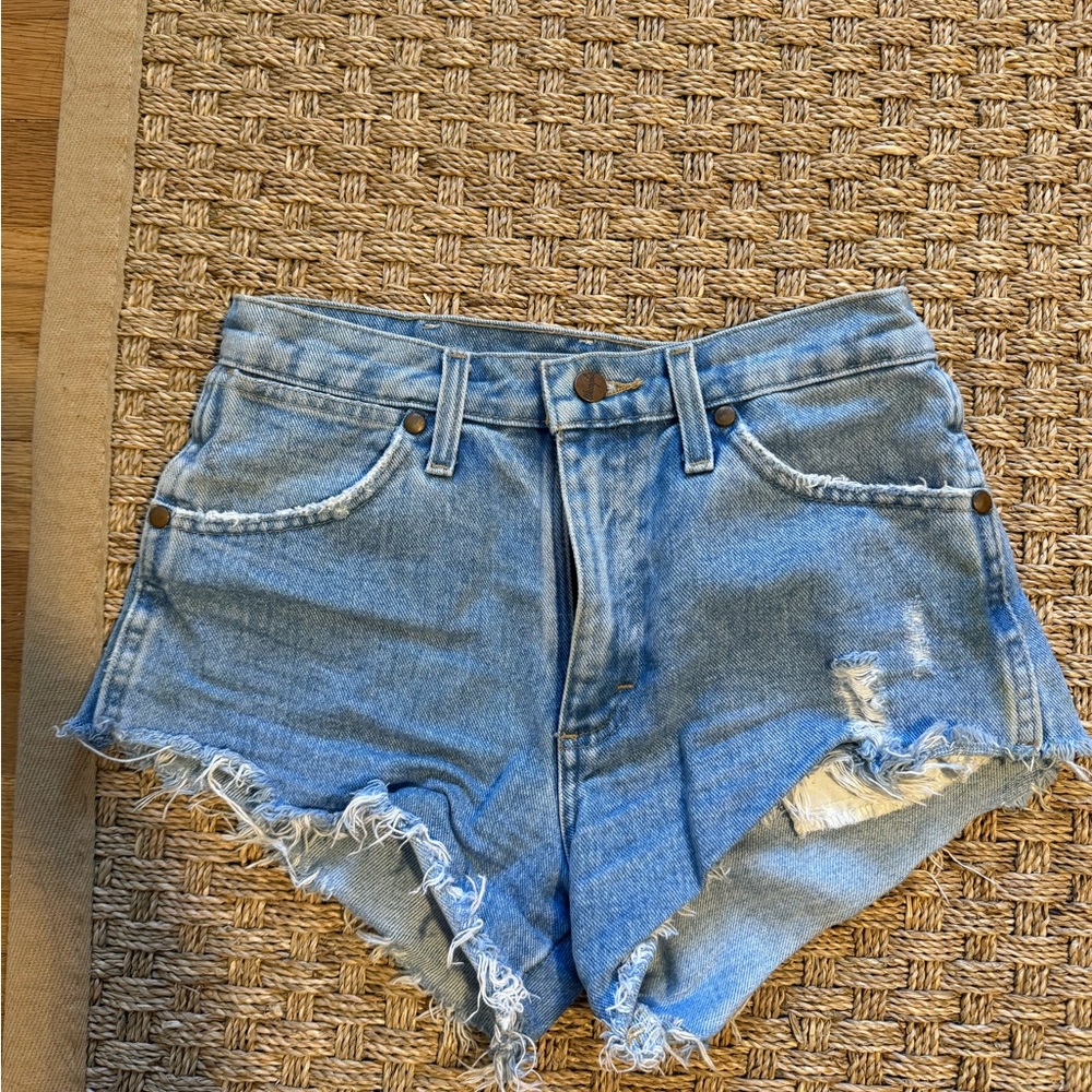 Wrangler Blue High-Waisted Jean Shorts
